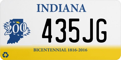 IN license plate 435JG