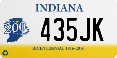IN license plate 435JK