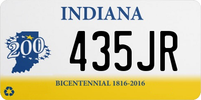 IN license plate 435JR