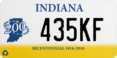 IN license plate 435KF