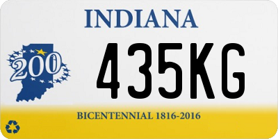 IN license plate 435KG