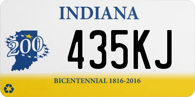 IN license plate 435KJ