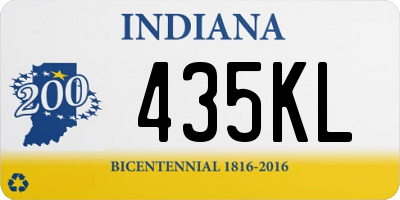 IN license plate 435KL