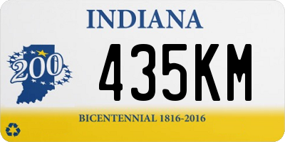 IN license plate 435KM