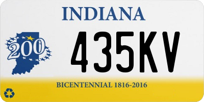 IN license plate 435KV
