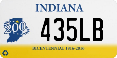 IN license plate 435LB