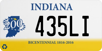 IN license plate 435LI