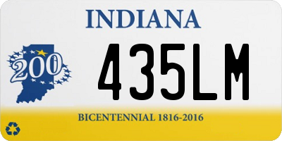 IN license plate 435LM