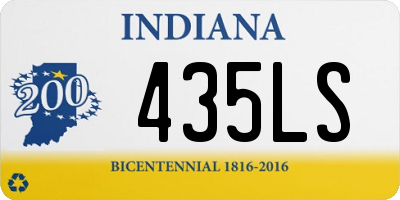 IN license plate 435LS