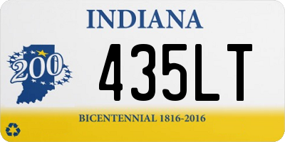 IN license plate 435LT