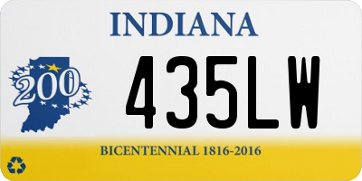 IN license plate 435LW