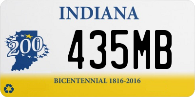 IN license plate 435MB