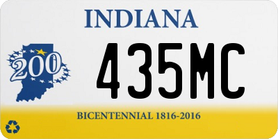 IN license plate 435MC