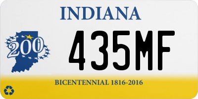 IN license plate 435MF