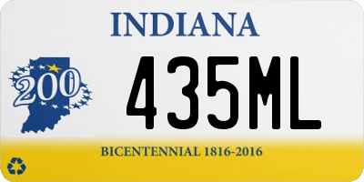 IN license plate 435ML