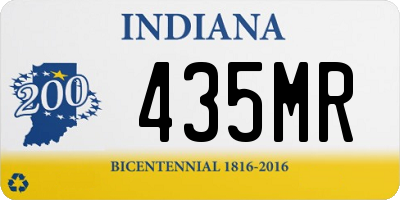 IN license plate 435MR