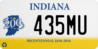 IN license plate 435MU