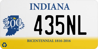 IN license plate 435NL