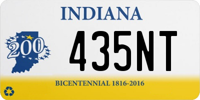 IN license plate 435NT