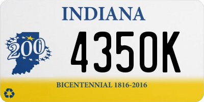 IN license plate 435OK