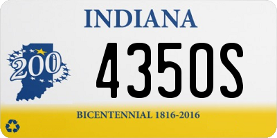 IN license plate 435OS