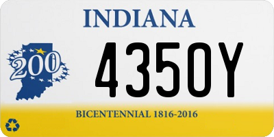 IN license plate 435OY