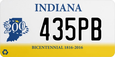 IN license plate 435PB