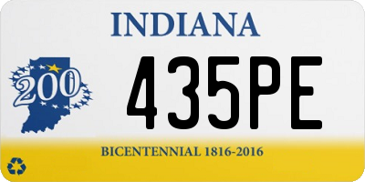 IN license plate 435PE