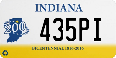 IN license plate 435PI