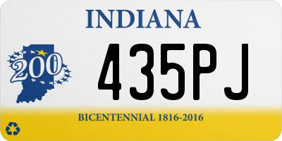 IN license plate 435PJ