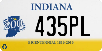 IN license plate 435PL