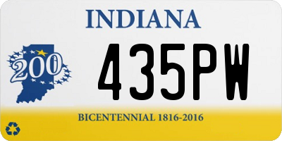 IN license plate 435PW