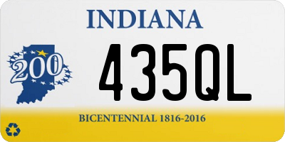 IN license plate 435QL