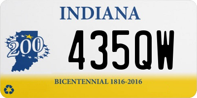 IN license plate 435QW