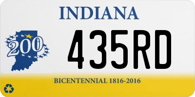 IN license plate 435RD