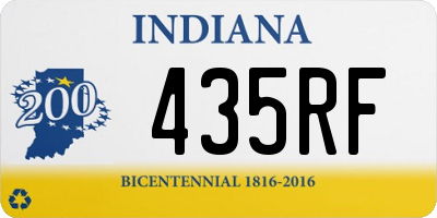 IN license plate 435RF