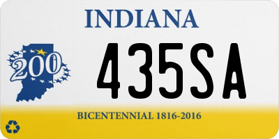 IN license plate 435SA