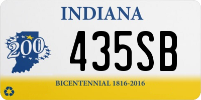 IN license plate 435SB