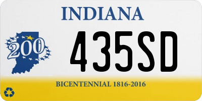 IN license plate 435SD