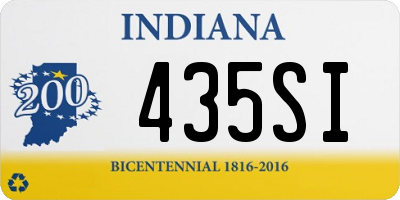 IN license plate 435SI
