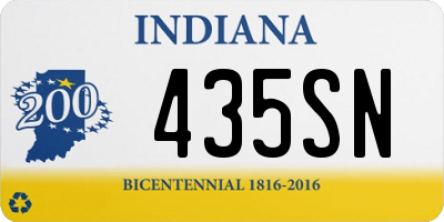 IN license plate 435SN