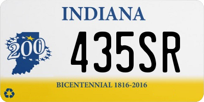 IN license plate 435SR