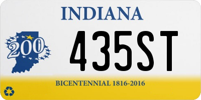 IN license plate 435ST