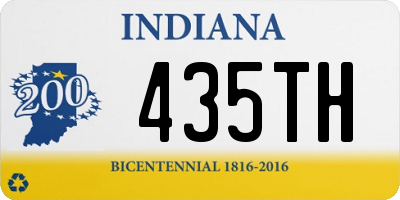 IN license plate 435TH