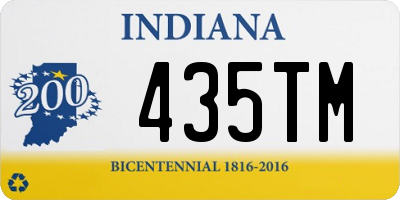 IN license plate 435TM