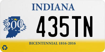 IN license plate 435TN