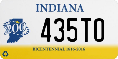 IN license plate 435TO