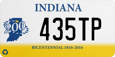 IN license plate 435TP