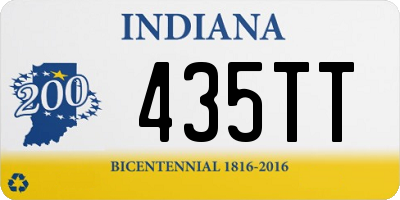 IN license plate 435TT