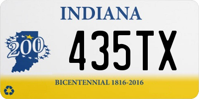 IN license plate 435TX